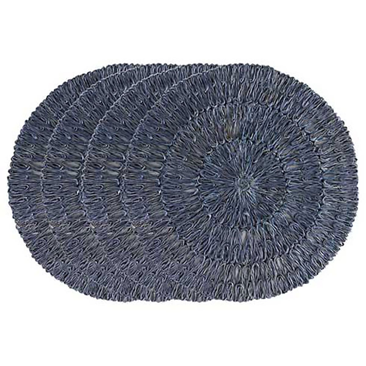 Juliska Straw Loop Placemat Set of 4 Delft Blue LM28/44_SET4, 810160123644