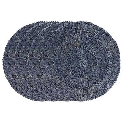 Juliska Straw Loop Placemat Set of 4 Delft Blue LM28/44_SET4, 810160123644
