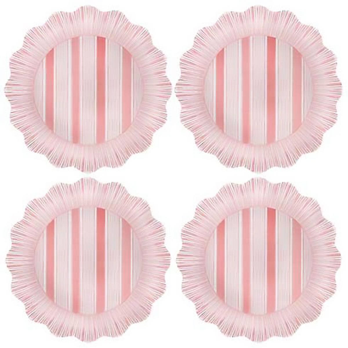 Juliska Cabana Stripe Melamine Dinner Plate Set of 4 Coral CSM01S4/52, 810160121527