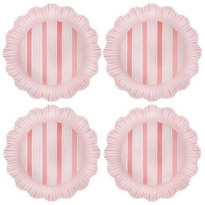 Juliska Cabana Stripe Melamine Dinner Plate Set of 4 Coral CSM01S4/52, 810160121527