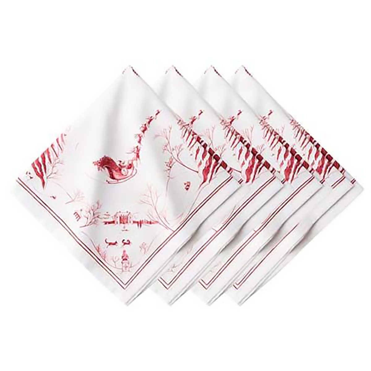 Juliska Country Estate Winter Frolic Napkin Set of 4 Ruby LB51X/73_SET4, 810160123040