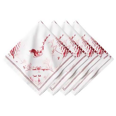 Juliska Country Estate Winter Frolic Napkin Set of 4 Ruby LB51X/73_SET4, 810160123040