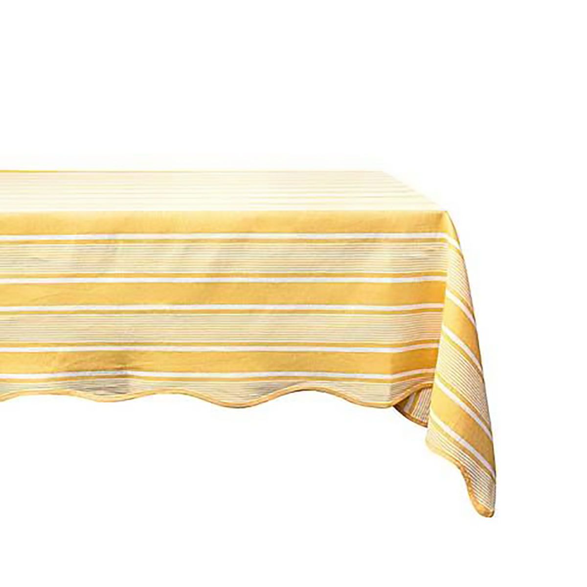 Juliska Cabana Stripe 60 Inch x 120 Inch Tablecloth Sunshine TC10/62, 810160121084