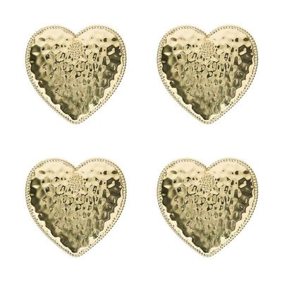 Juliska Berry &amp; Thread Heart Napkin Ring Set of 4 Gold LR79S4/62, 810160121053