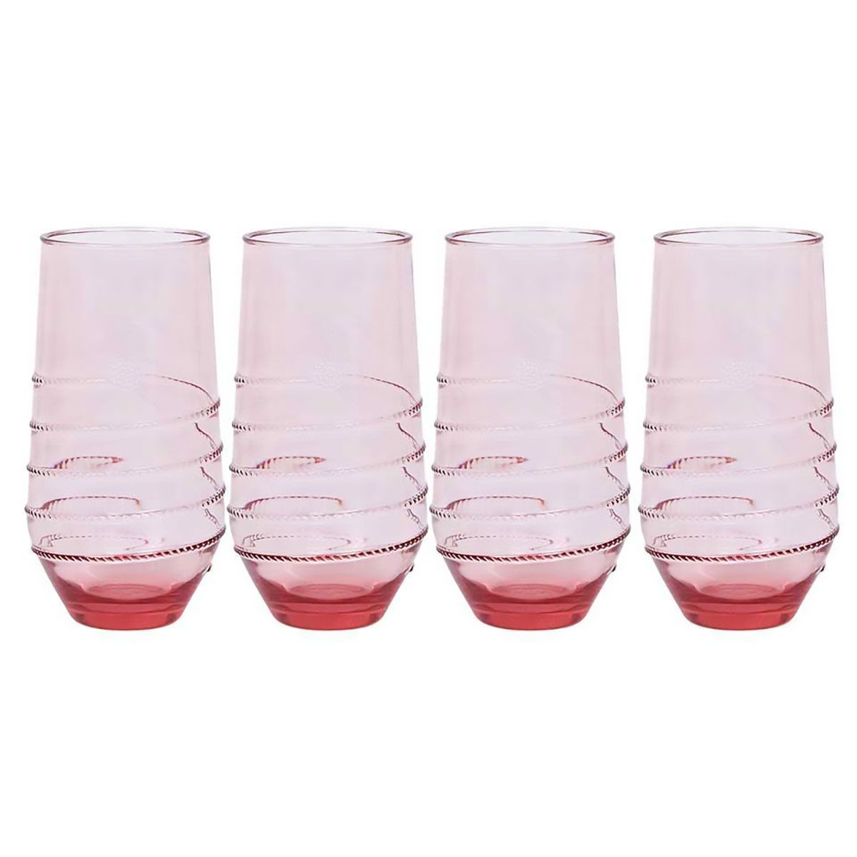 Juliska Amalia Acrylic Large Tumbler Set of 4 Coral AA303/52_SET4, 810160121855