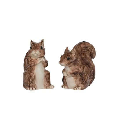Juliska Clever Creatures Squirrel Salt and Pepper Set of 2 Piece Zelda &amp; Scott FS17/88, 810144256603