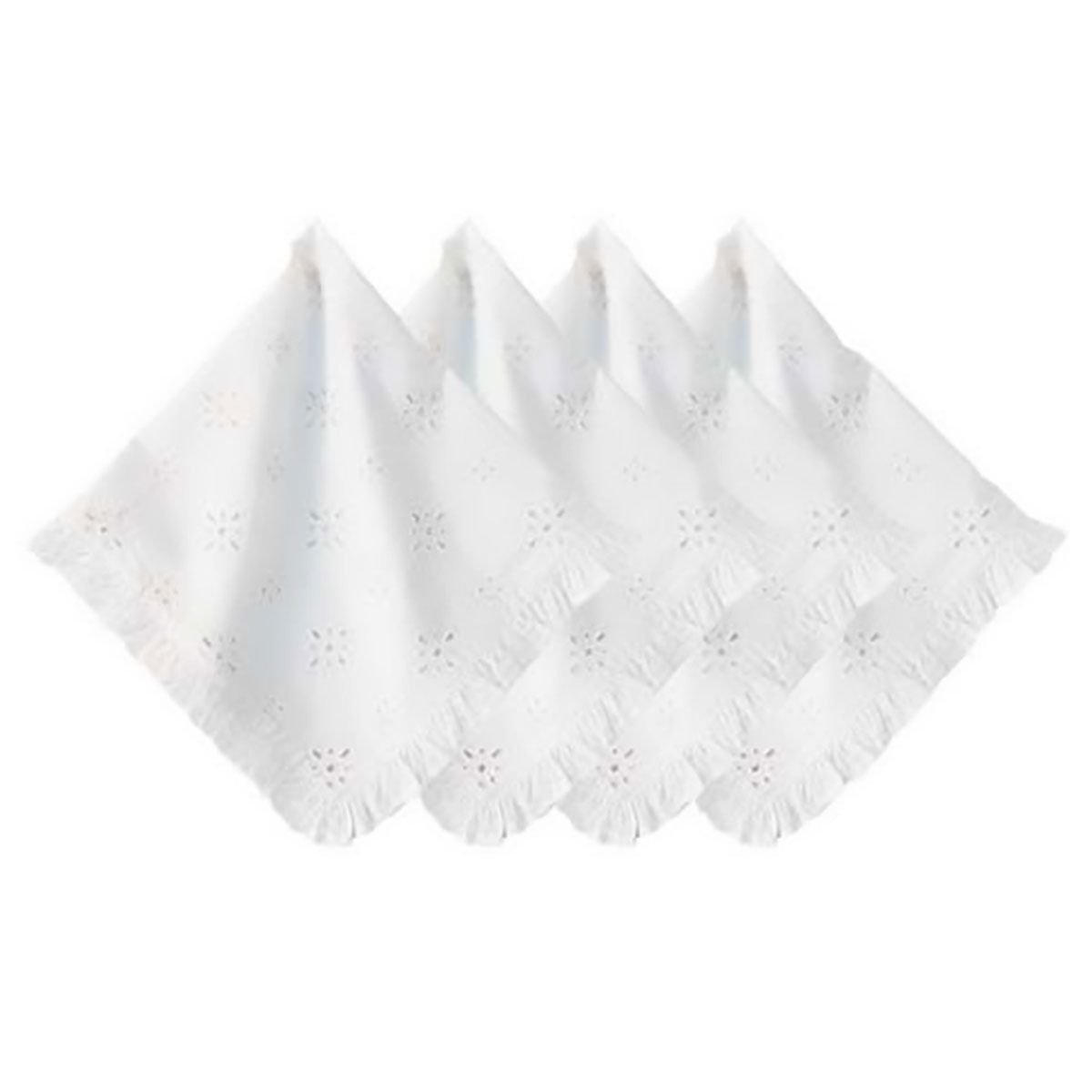 Juliska Eyelet Napkin Set of 4 White LB91/130_SET4, 810160123187