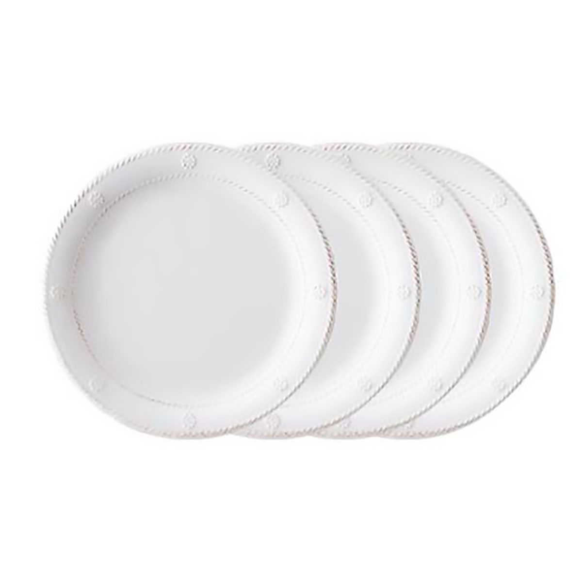 Juliska Berry &amp; Thread Melamine Dessert Salad Plate Set of 4 Whitewash MA02/100_SET4, 810160122814