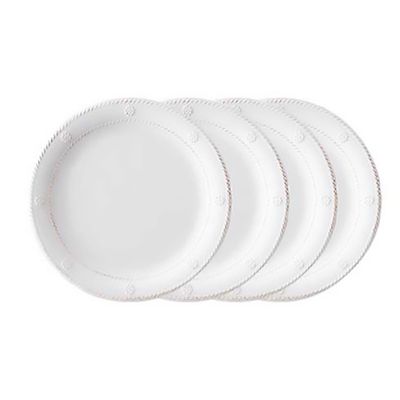 Juliska Berry &amp; Thread Melamine Dessert Salad Plate Set of 4 Whitewash MA02/100_SET4, 810160122814