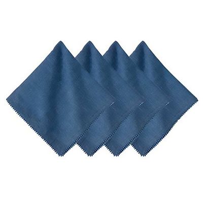 Juliska Berry Trim Napkin Set of 4 Navy LB92/46_SET4, 810160123248