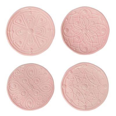 Juliska Jardins Du Monde Side Cocktail Plate Assorted Set of 4 Blush JMX103S4/51, 810160121435