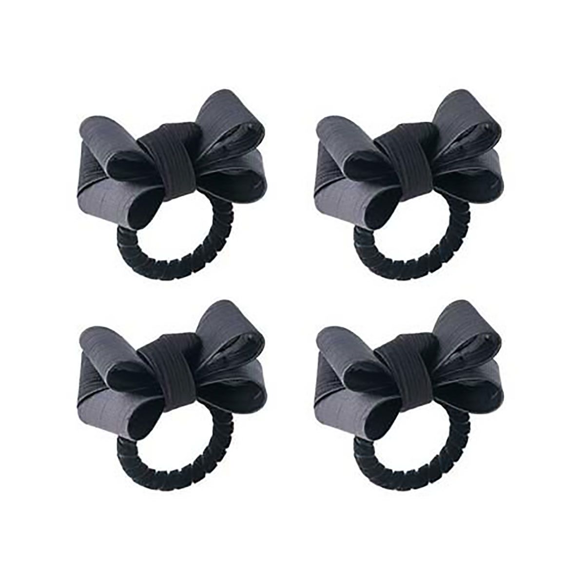 Juliska Tuxedo Napkin Ring Set of 4 Black LR48/03_SET4, 810160123453
