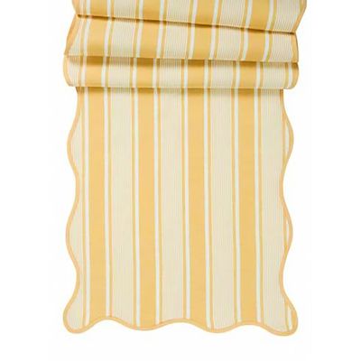 Juliska Cabana Stripe 18 Inch x 90 Inch Table Runner Sunshine TR07/62, 810160121091