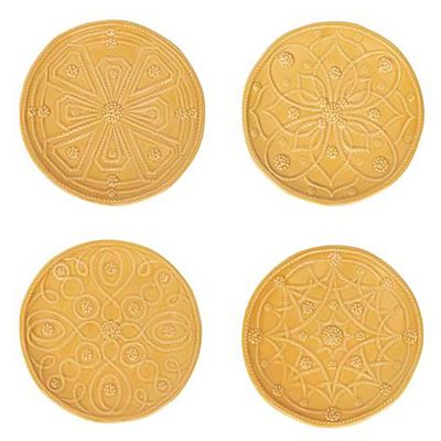 Juliska Jardins Du Monde Side Cocktail Plate Assorted Set of 4 Daffodil JMX103S4/63, 810160121985