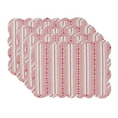 Juliska Villa Stripe Quilted Placemat Set of 4 Red LM63/73_SET4, 810160123804