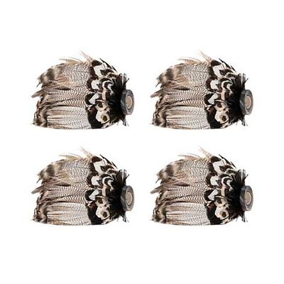 Juliska Feather Napkin Ring Set of 4 Espresso LR23/96_SET4, 810160123422