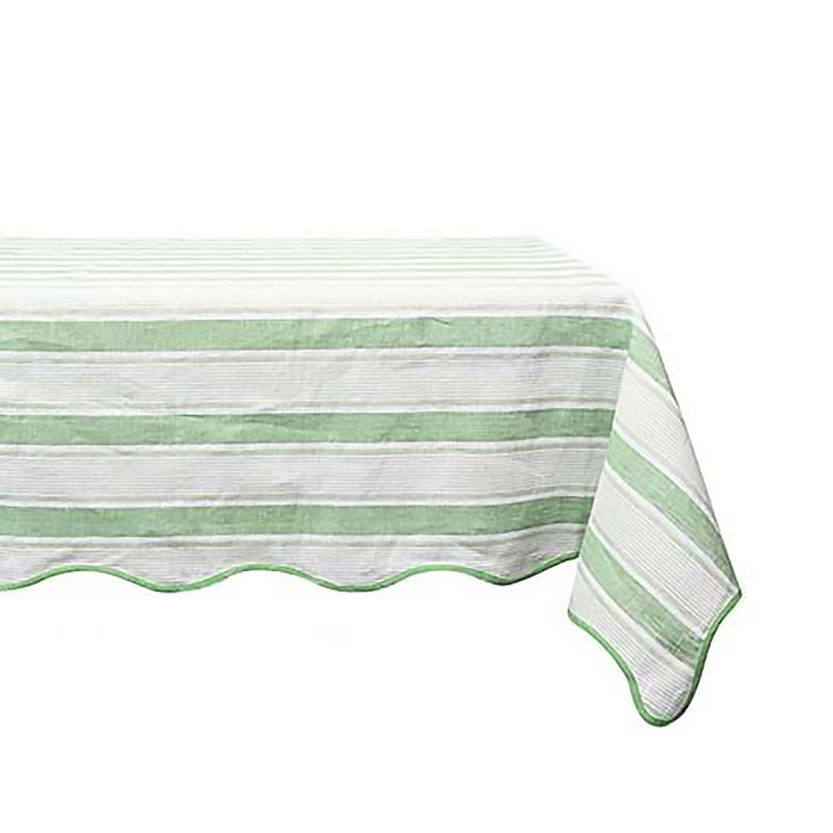 Juliska Cabana Stripe 60 Inch x 120 Inch Tablecloth Seagrass TC10/22, 810160121138