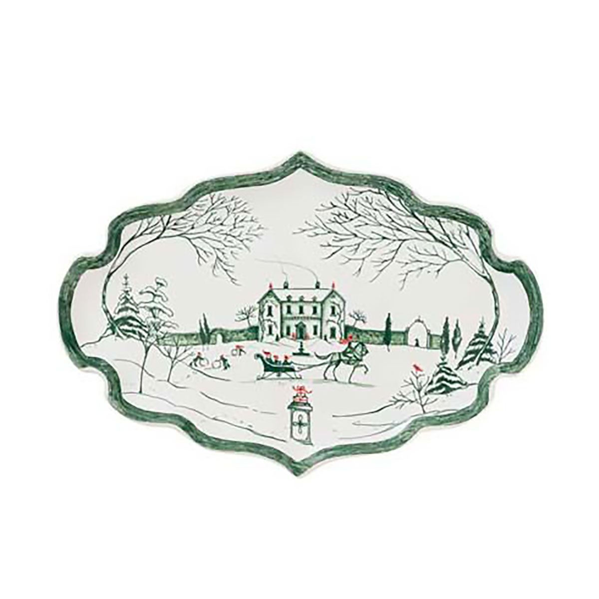 Juliska Country Estate Winter Frolic 7 Inch Tray Evergreen CE105/29, 810144256825