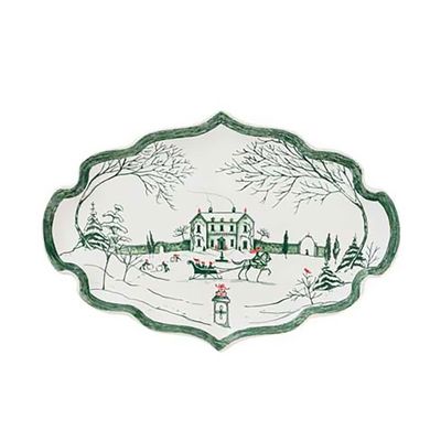 Juliska Country Estate Winter Frolic 7 Inch Tray Evergreen CE105/29, 810144256825