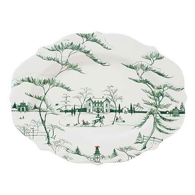 Juliska Country Estate Winter Frolic 18 Inch Platter Evergreen CE73/29, 810144256771