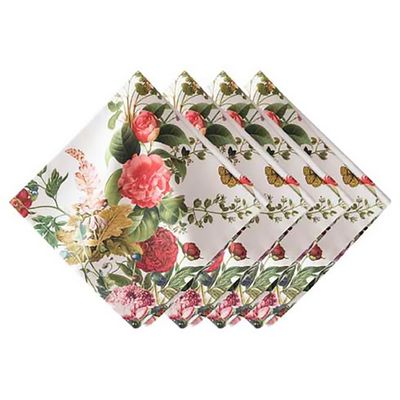 Juliska Field of Flowers Napkin Set of 4 White LB48/10_SET4, 810160123026