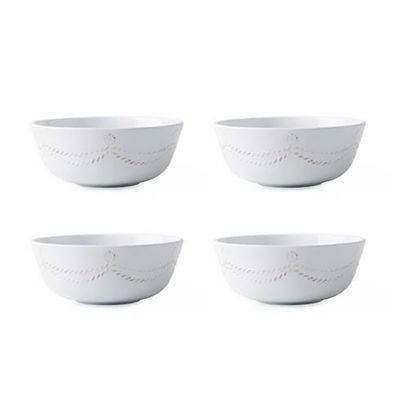 Juliska Berry &amp; Thread Melamine Cereal Ice Cream Bowl Set of 4 Whitewash MA09/100_SET4, 810160122722