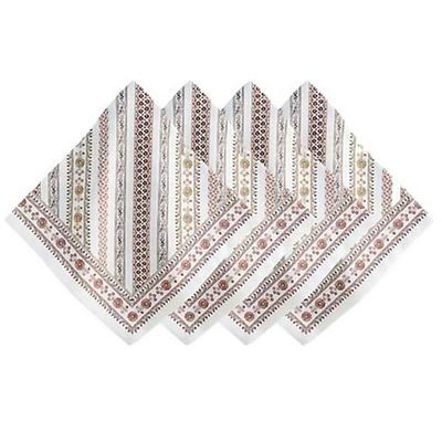 Juliska Seville Stripe Napkin Set of 4 Natural LB95/66_SET4, 810160123354
