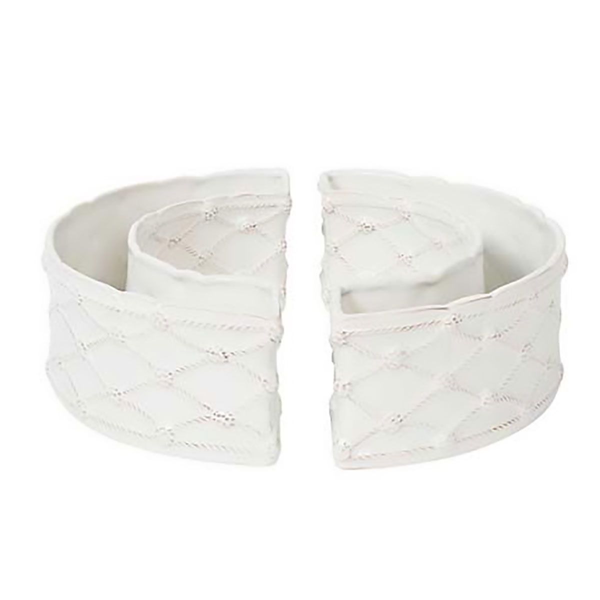 Juliska Berry &amp; Thread Petite Parterre Garden Half Circle Vase Set of 2 Whitewash JA156S2/W, 810160…