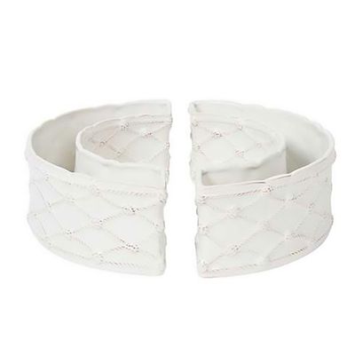Juliska Berry &amp; Thread Petite Parterre Garden Half Circle Vase Set of 2 Whitewash JA156S2/W, 810160…