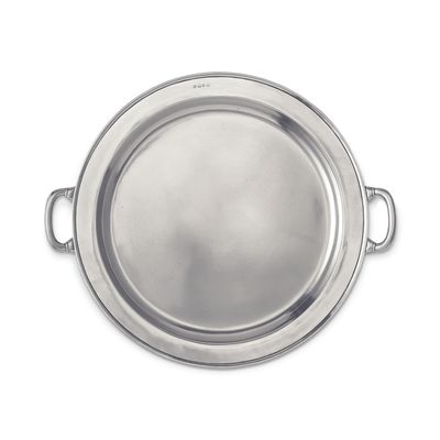 Match Pewter Round Tray With Handles Large For 1527.0 / 1529.0 and 1244.1 1245.1
