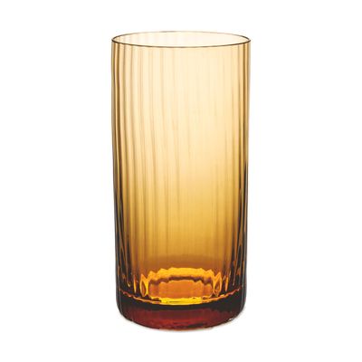 Match Pewter Venezia Bembo Highball Amber Pleat B1197A.1