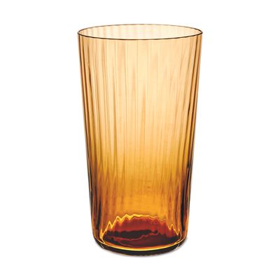 Match Pewter Venezia Lando Highball Amber Pleat L1197A.1
