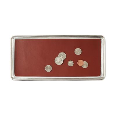Match Pewter Vanity Tray With Leather Insert 1115.4