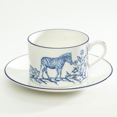 Halcyon Days Nina Campbell Serengeti Zebra Tea Cup &amp; Saucer BCNCSZ11TSC, MPN: BCNCSZ11TSC,
