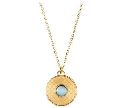 Halcyon Days Salamander Cabochon Aquamarine Gold Necklace PDSAC30CG, MPN: PDSAC30CG,