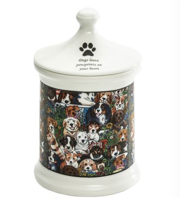 Halcyon Days Dogs Leave Pawprints Small Treat Jar BCDLP01PTN, MPN: BCDLP01PTN,