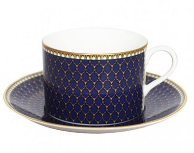 Halcyon Days GC Antler Trellis Midnight Teacup &amp; Saucer BCGAT11TSG, MPN: BCGAT11TSG, 5060171101031