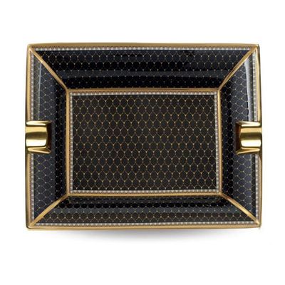 Halcyon Days Gordon Castle Antler Trellis Black Gold Ashtray BCGAT02ASG, MPN: BCGAT02ASG,