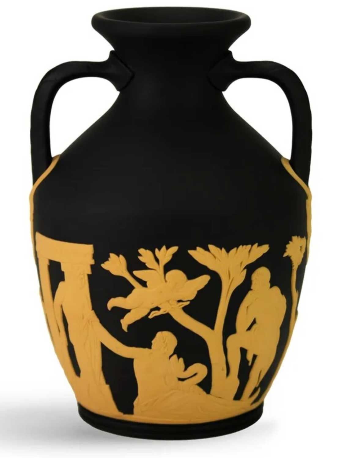 Wedgwood Portland Vase Small Black Cane 6 Inch 1075607, 701587485050