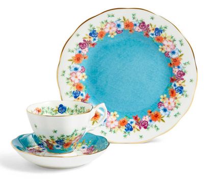 Royal Albert 100 Years Teacup Saucer Plate 3 Piece Set Florence 1940 1072627, 701587482769