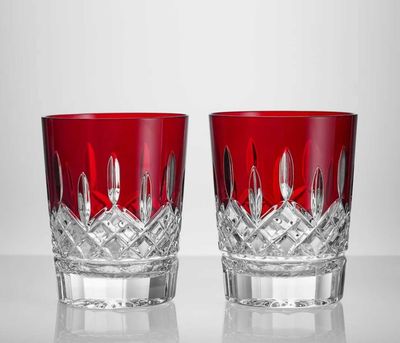 Waterford Lismore Red DOF 375ml 12.5floz Set of 2 1078636, 701587490412