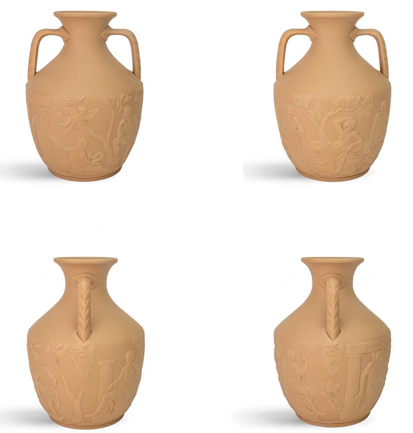 Wedgwood Portland Vase Large Flaxen 10.24 Inch 1075606, 701587485043