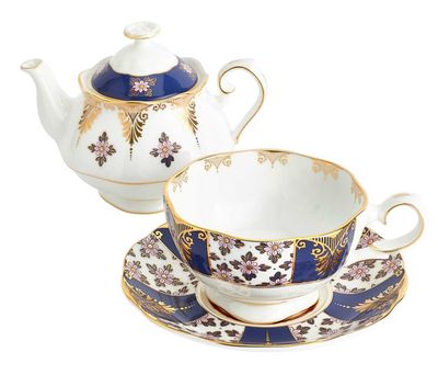 Royal Albert 100 Years Tea for One 500ml 16.9floz Regency Blue 1900 1069384, 701587478267
