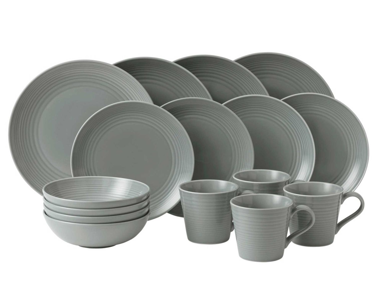 Royal Doulton Gordon Ramsay Maze Dark Grey 16 Piece Set Boxed 1058897, 701587453769