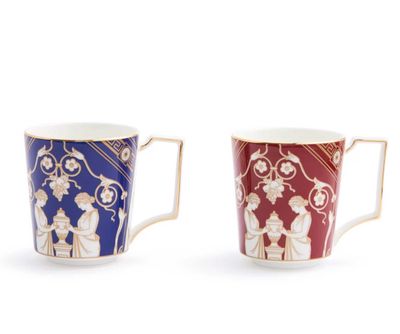 Wedgwood Renaissance Mix Mug 300ml 10.1floz Set of 2 Gold Red 1076501, 701587485951
