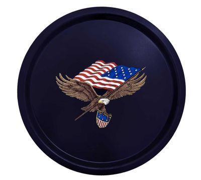 Halcyon Days Star Spangled Banner Round Birchwood Tray TRSSB02RT, 5056327820857