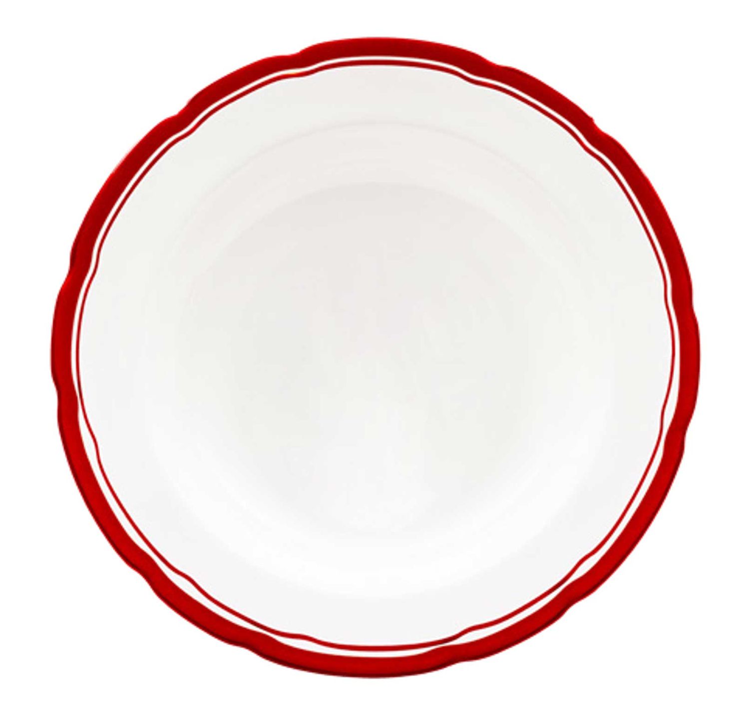 Halcyon Days Red Border 6 Inch Scalloped Plate BCPPL066AC, 5056327820314