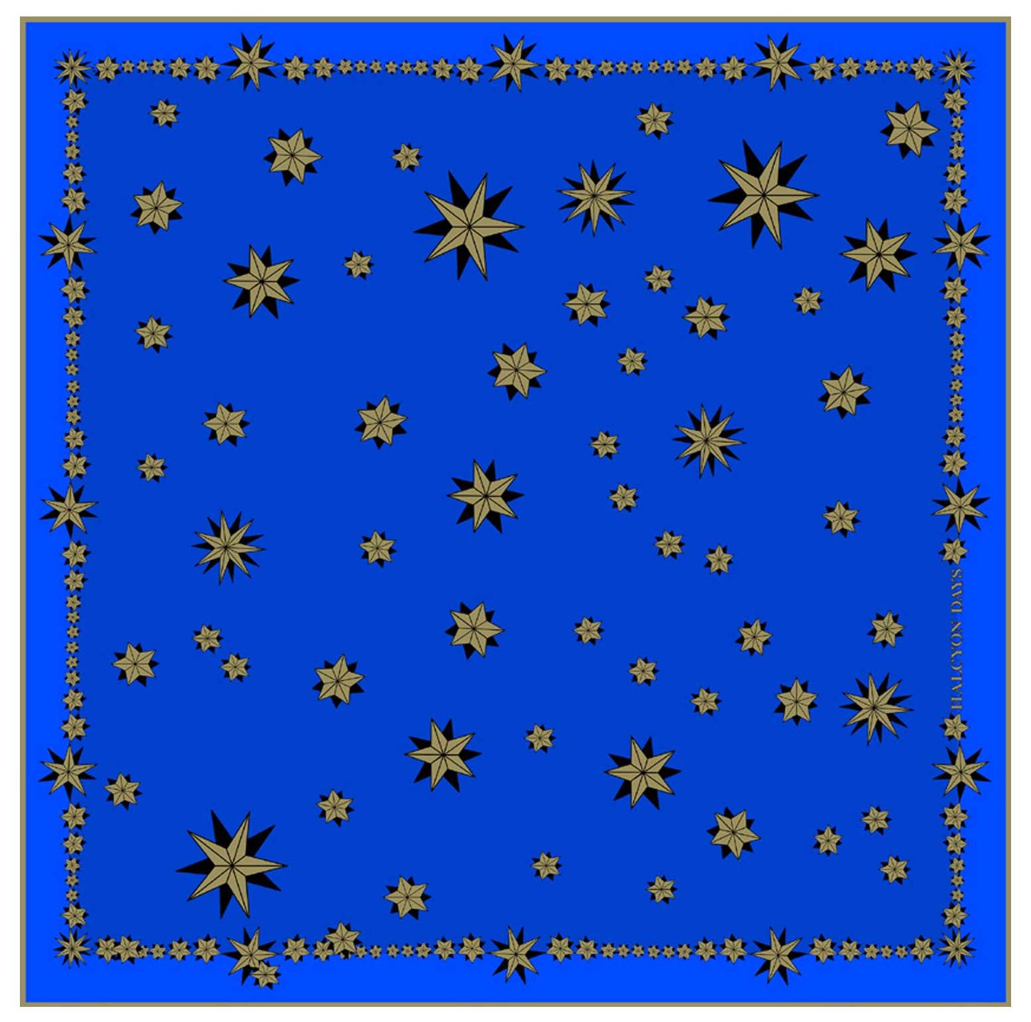 Halcyon Days Evil Eye Stars 45 x 45cm 100% Silk Mini Scarf SAEVE11SS45, 5056327822561