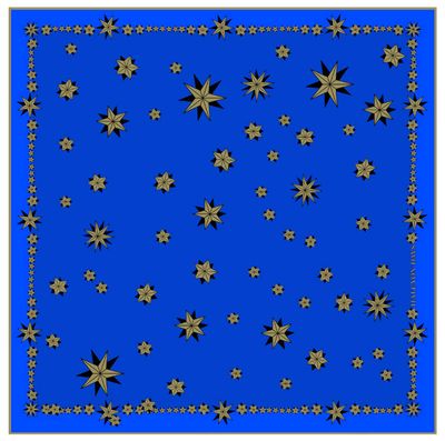 Halcyon Days Evil Eye Stars 45 x 45cm 100% Silk Mini Scarf SAEVE11SS45, 5056327822561