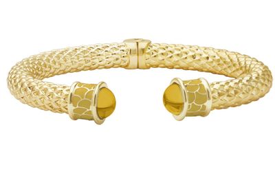 Halcyon Days Minoan Citrine Gold Hinged Torque Bangle BRMIN37SHTG, 5055273107074